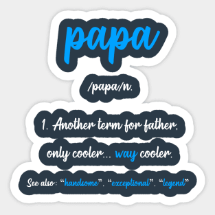 Funny Dad Papa Definition Sticker